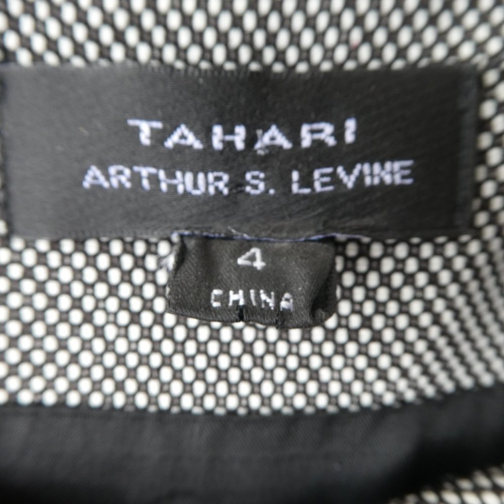 Tahari Arthur S Levine Micro Dot Sheath Dress Bow Neckline Princess Seams Line 4 - Picture 6 of 8